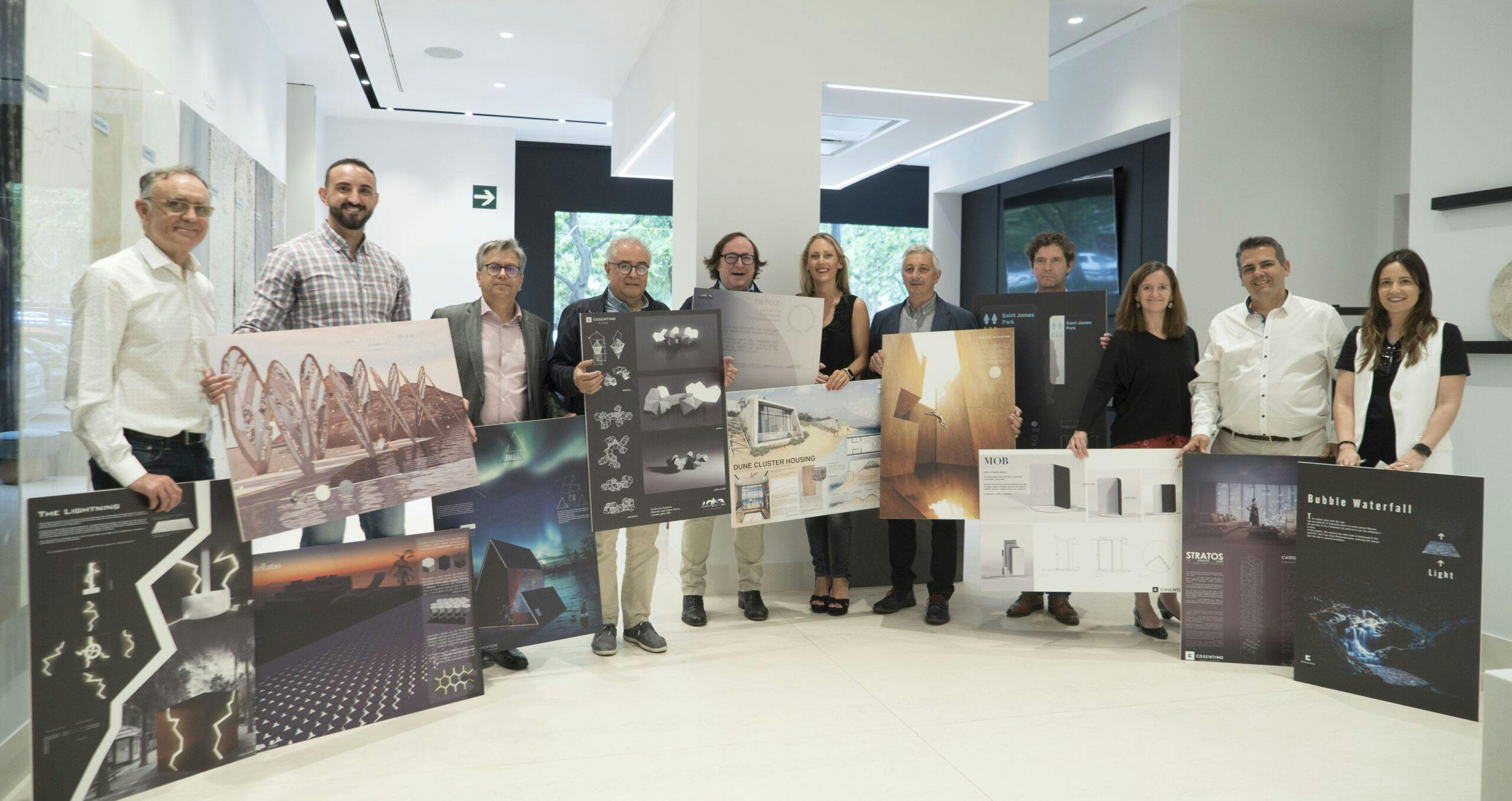 Image of Foto jurado y carteles ganadores CDC13 1 scaled.jpg?auto=format%2Ccompress&ixlib=php 3.3 in The winners of Cosentino Design Challenge 13 - Cosentino