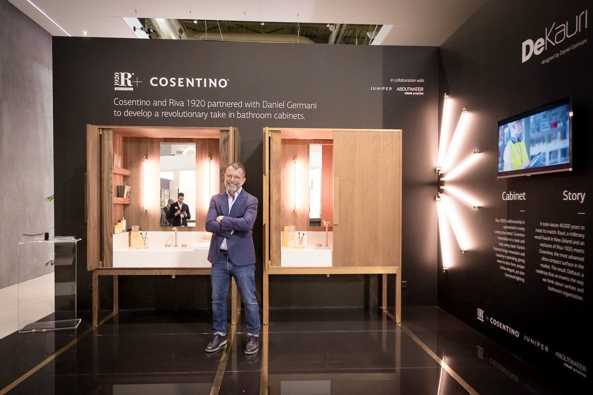 Image 38 of Daniel Germani DeKauri Cosentino stand Salone del Mobile 2018 1.jpg?auto=format%2Ccompress&fit=crop&ixlib=php 3.3 in The Cosentino Group debuts at Cersaie 2019 as part of the "Famous Bathrooms" exhibition - Cosentino