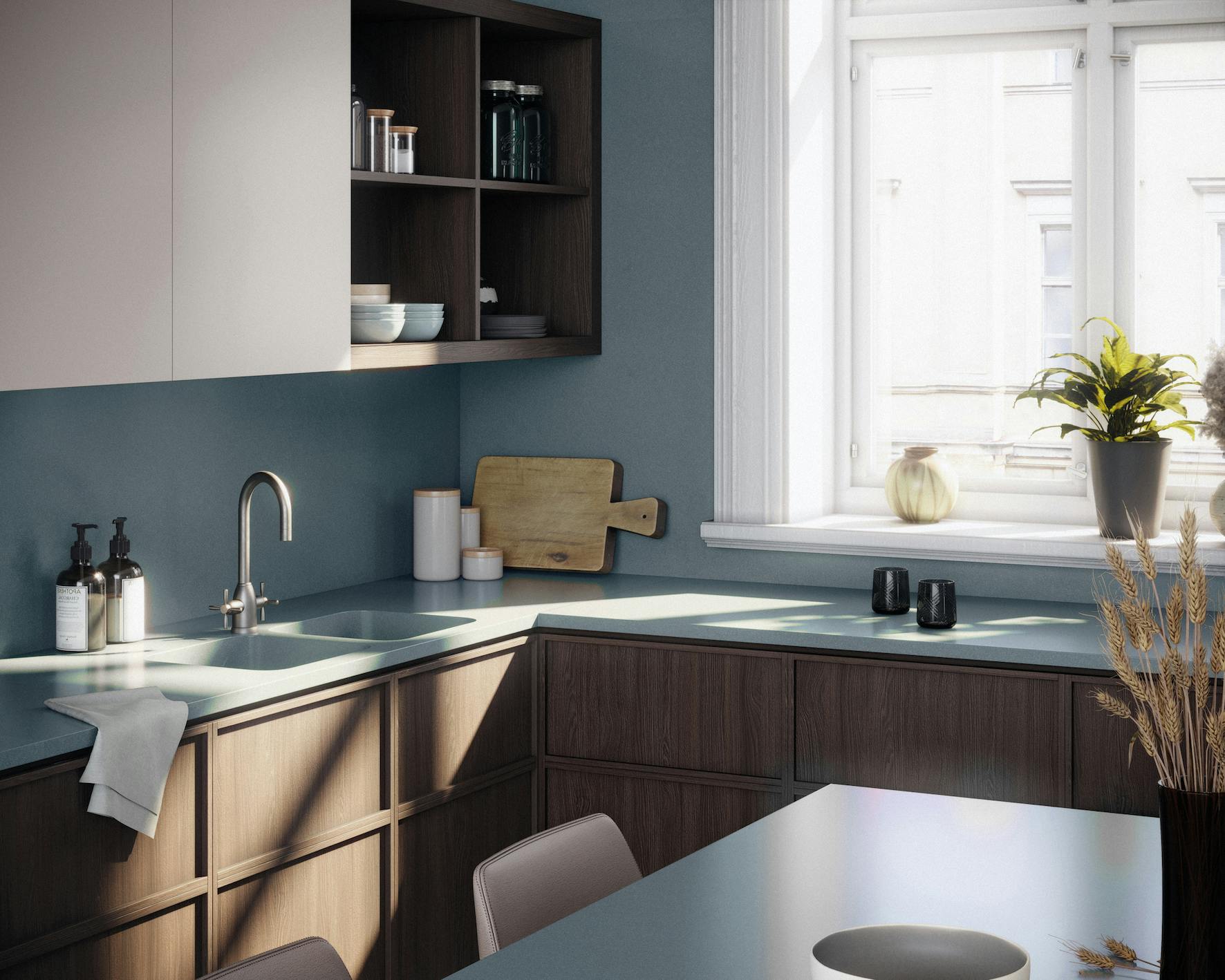 Image 43 of Silestone Sunlit Days Cala Blue Kitchen Lifestyle.jpg?auto=format%2Ccompress&ixlib=php 3.3 in Dekton is featured in three-Michelin-star restaurant Zén’s refurbished kitchen - Cosentino