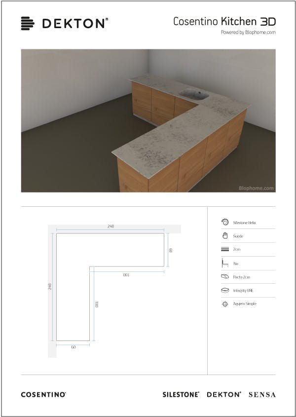 Imagem número 33 da actual secção de 3D Kitchen da Cosentino Portugal