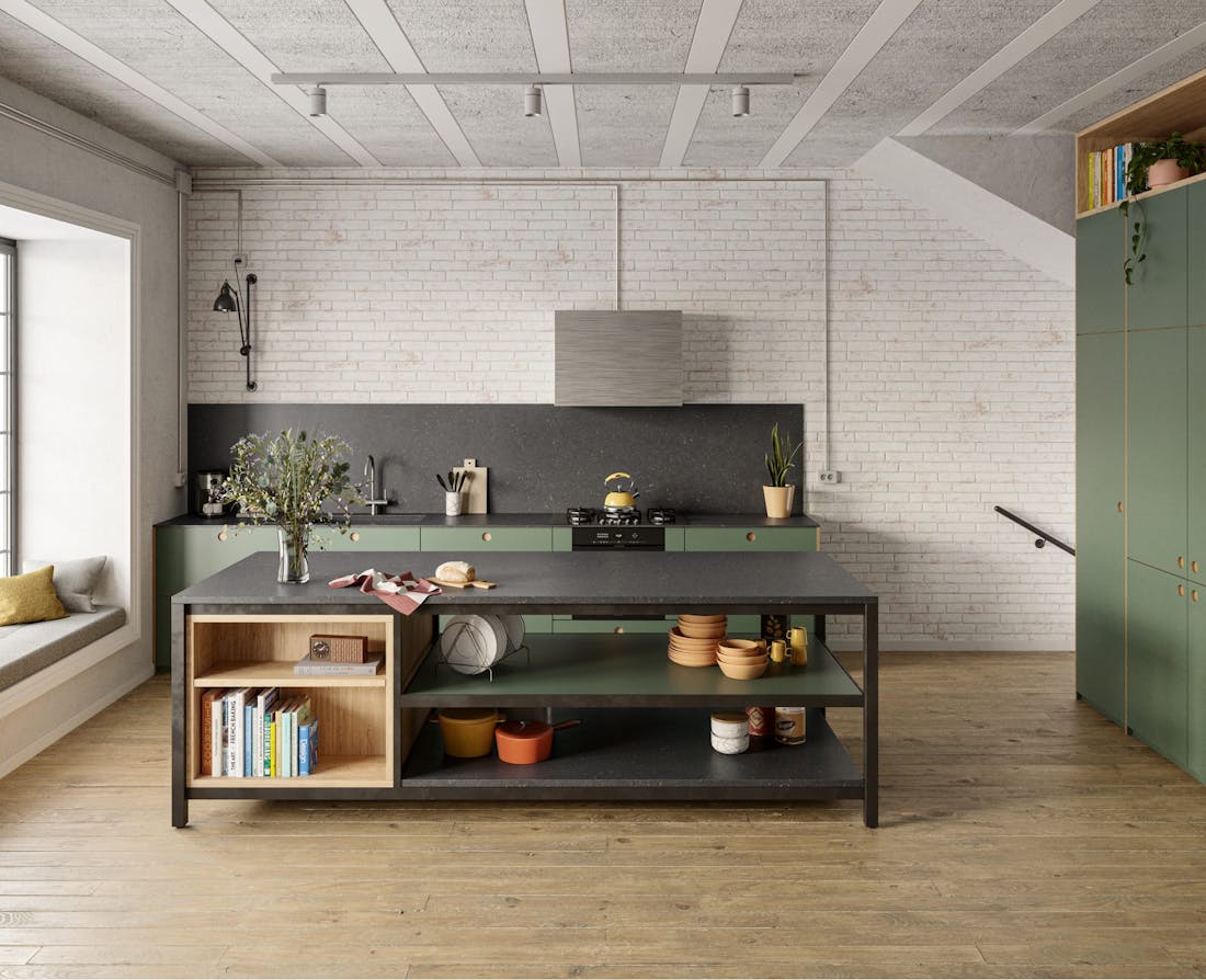 SIL Cinder Craze_European Kitchen_General View 2 Image 40 of SIL Cinder Craze European Kitchen General View 2.jpg?auto=format%2Ccompress&fit=crop&ixlib=php 3.3 in As melhores ideias sobre como usar a nova coleção Urban Crush da Silestone - Cosentino