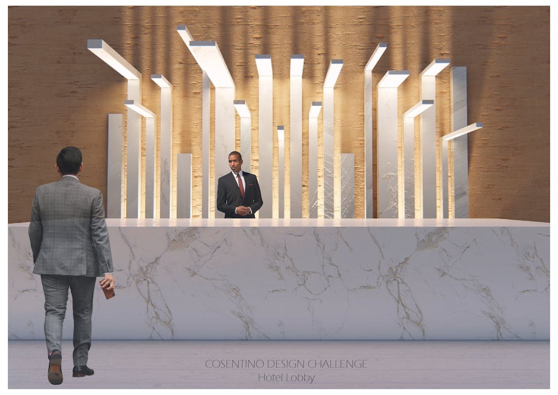 Image of Hotel lobby 1 in Cosentino Design Challenge 15 ya tiene ganadores - Cosentino
