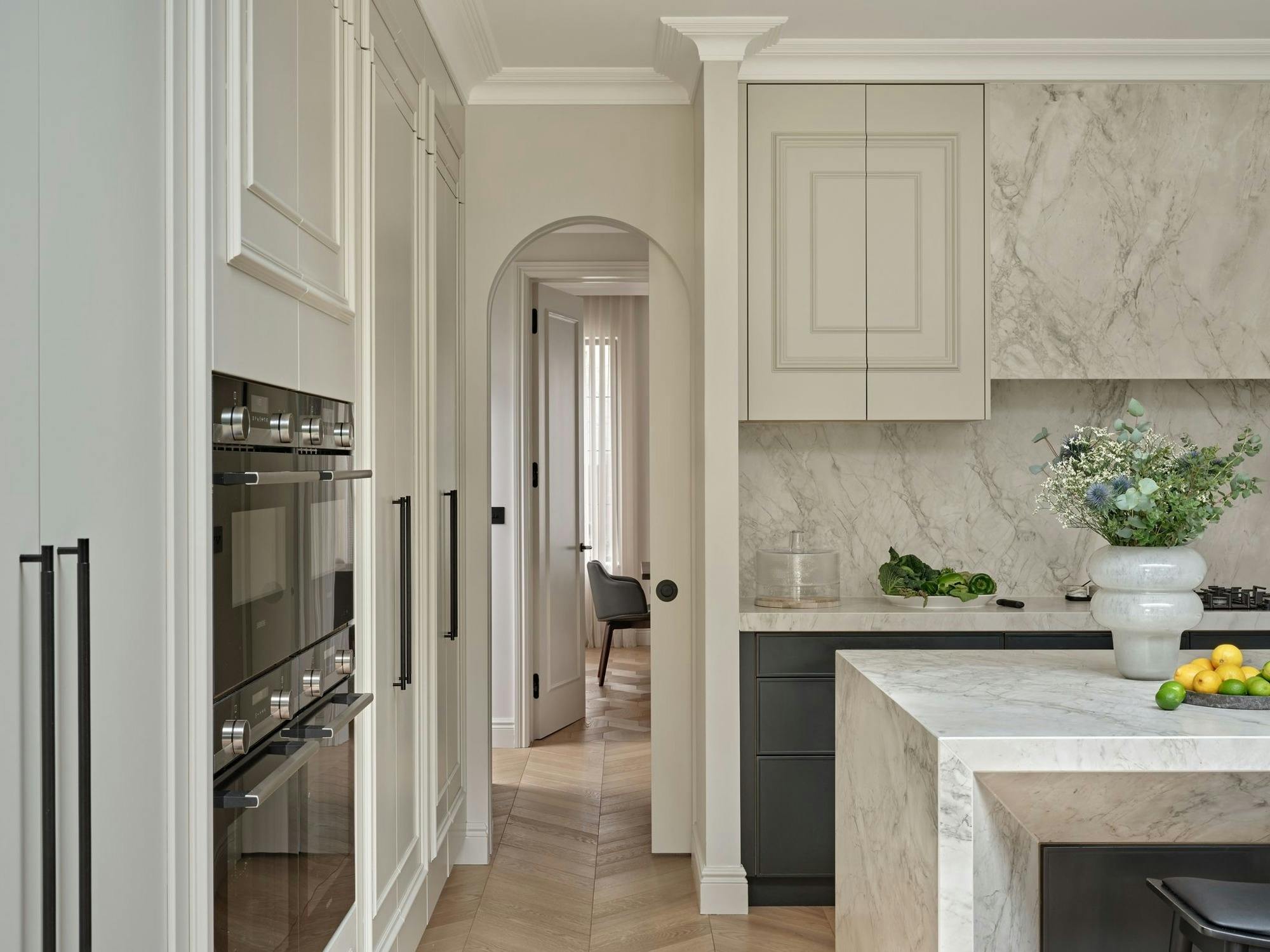 North London Kitchen Sheraton Interiors (3) Image 34 of North London Kitchen Sheraton Interiors 3.jpg?auto=format%2Ccompress&ixlib=php 3.3 in Everything is duplicated in a Kosher kitchen, including the elegance of Dekton Portum - Cosentino