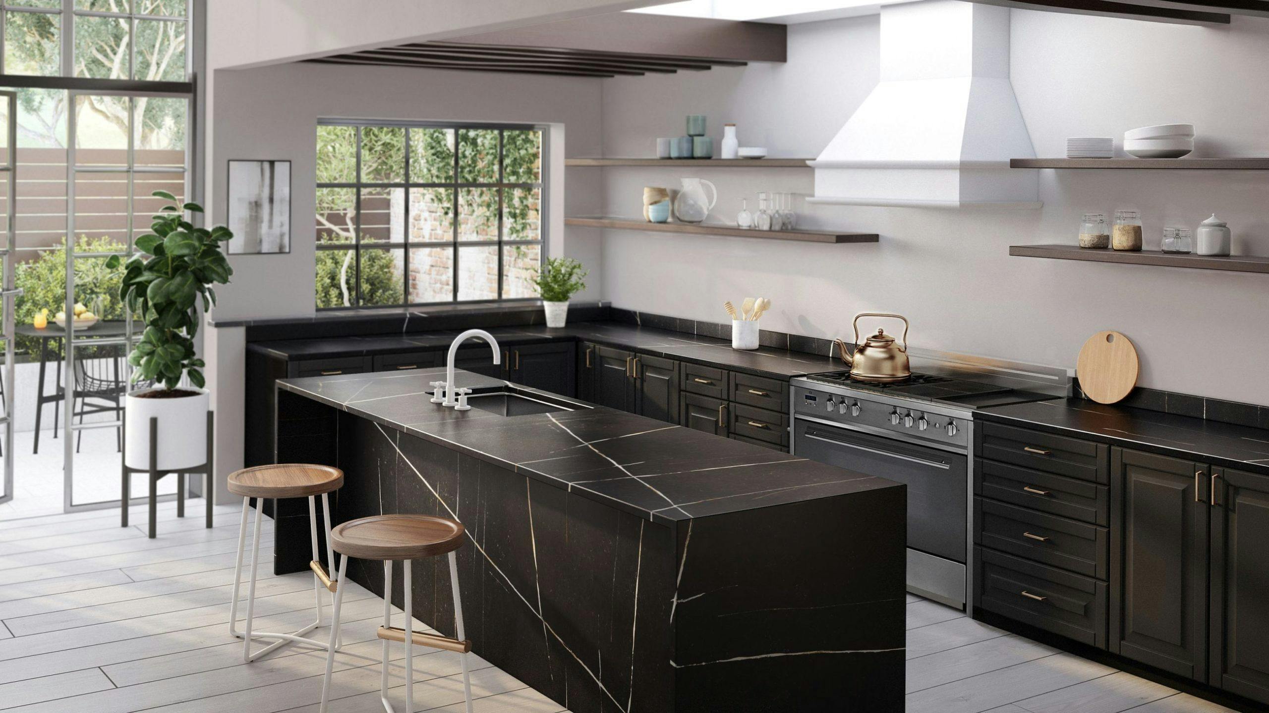 Image of Cosentino Silestone Eternal Noir Kitchen scaled in Cosentino Yeni Renkleriyle 2020’ye Hazırlanıyor - Cosentino