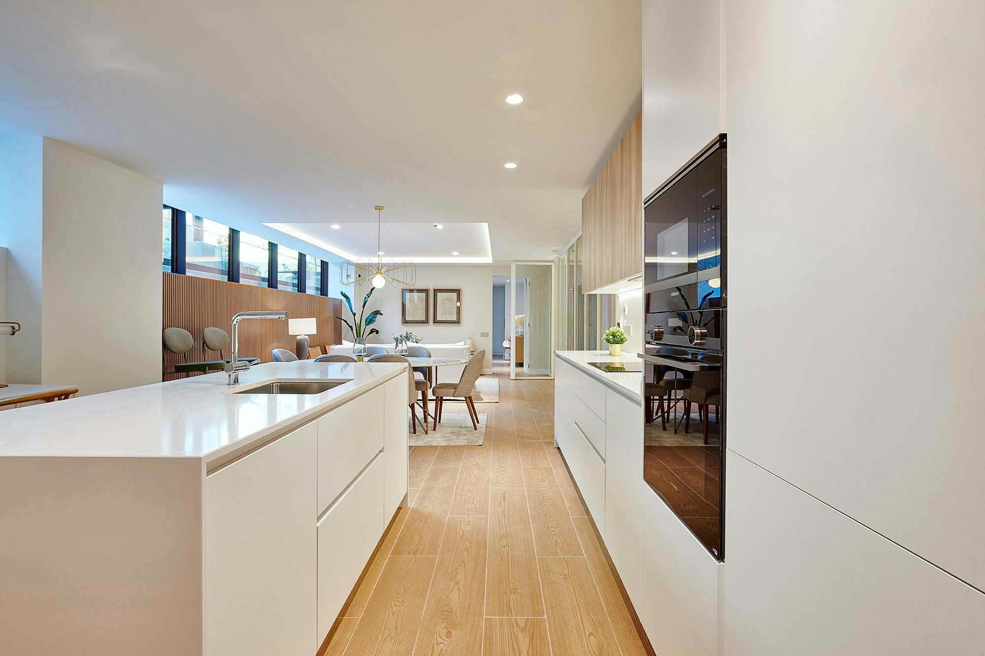 Image of aedas homes cocina silestone blanco zeus 5.jpg?auto=format%2Ccompress&ixlib=php 3.3 in Cosentino, the star of the new functional, modern and sustainable house in the AEDAS Homes showroom in Madrid - Cosentino