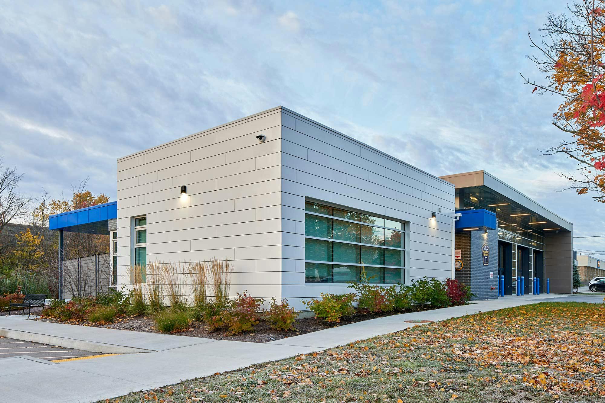 Image number 33 of the current section of Dekton clads the facade of a York Paramedic Station of Cosentino USA