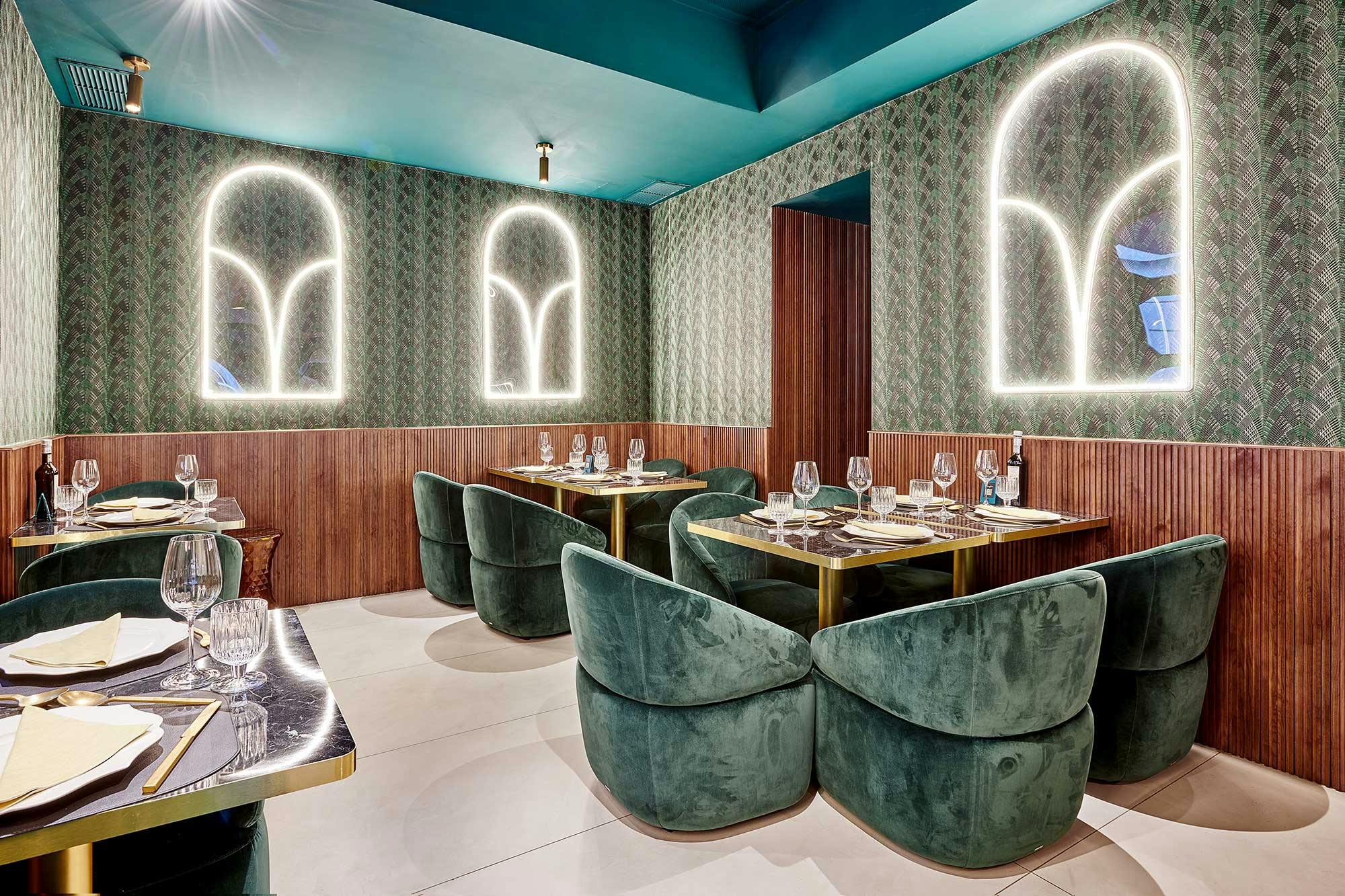 Image number 46 of the current section of Scallop shells, Vienna, ‘Mad Men’ and ‘Stranger Things’ inspire this casually elegant restaurant in Dublin of Cosentino USA
