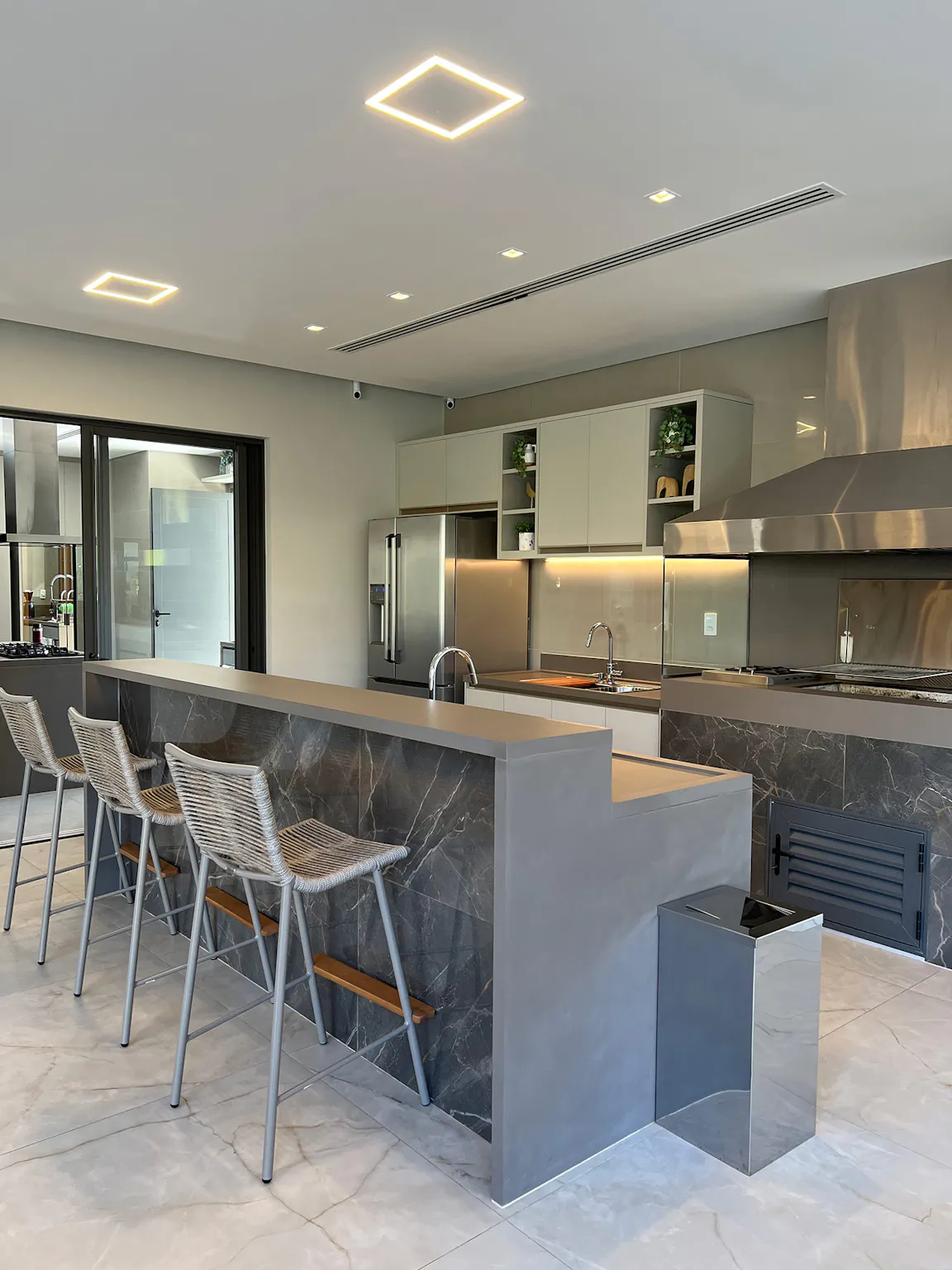 Silestone and Dekton clad the staircase, kitchen and bathrooms of a ...
