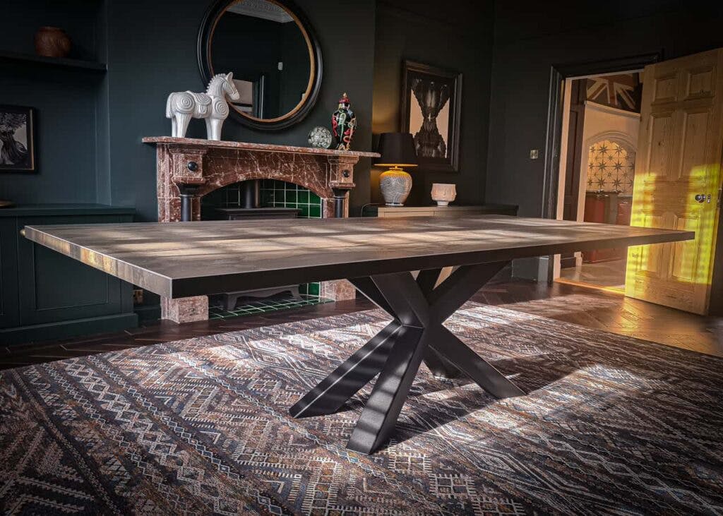 Dekton endless applications a striking bespoke dining table by Abacus Tables Cosentino USA