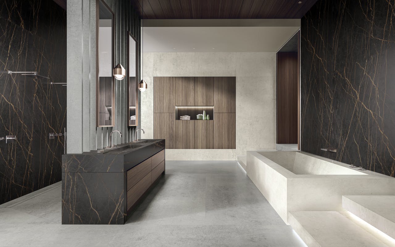 Image number 32 of the current section of Urban Hideaway: the bathroom with an architectural character designed by Remy Meijers of Cosentino USA