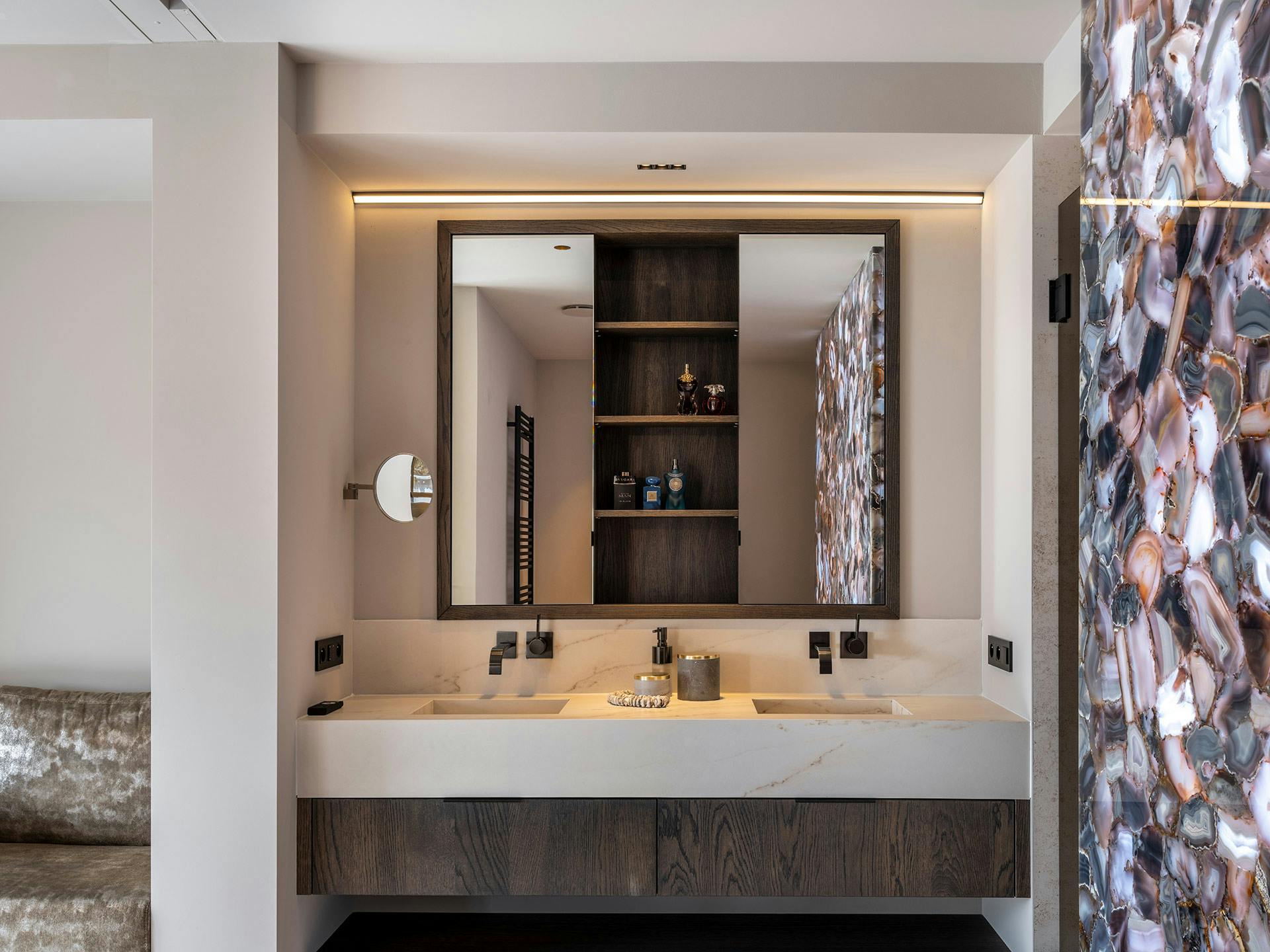 Image number 46 of the current section of Two full-fledged bathrooms covered by Dekton at Ben Adams of Cosentino USA