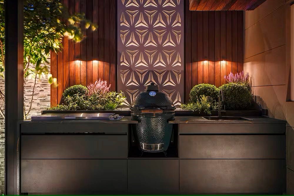 Image number 32 of the current section of Outdoor kitchen in city garden with Dekton of Cosentino USA