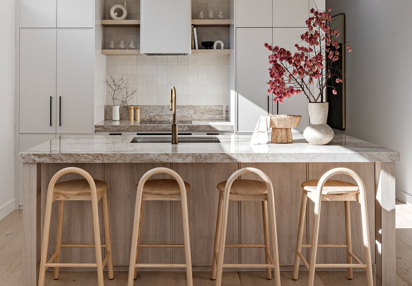 Image number 37 of the current section of All in beige: a personal kitchen that blends styles by House Loves of Cosentino USA