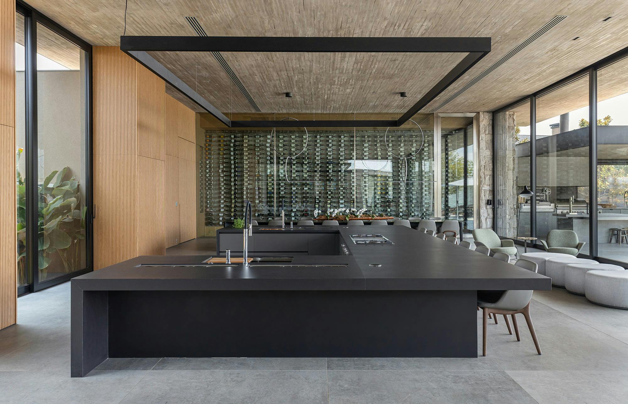 A brutalist and industrial style house in Brazil with unique Cosentino finishes
