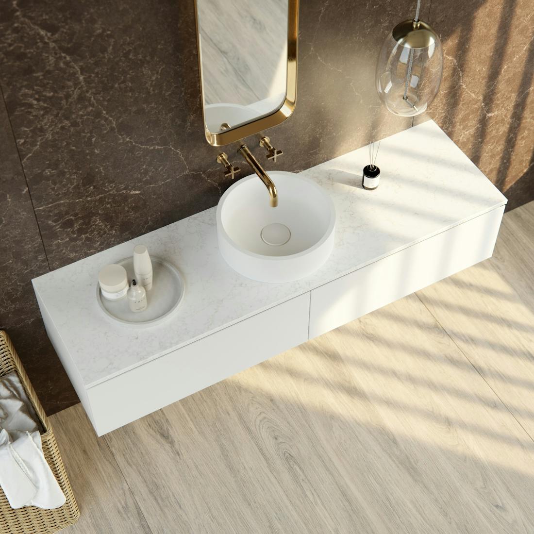 Zoe basico + basa Image 34 of Zoe basico basa.jpg?auto=format%2Ccompress&fit=crop&ixlib=php 3.3 in The new round Silestone sink that will revolutionise your bathroom - Cosentino