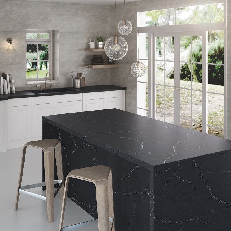 Black Kitchen Countertops - Cosentino encimera cocina negra silestone isla 1 | Cosentino