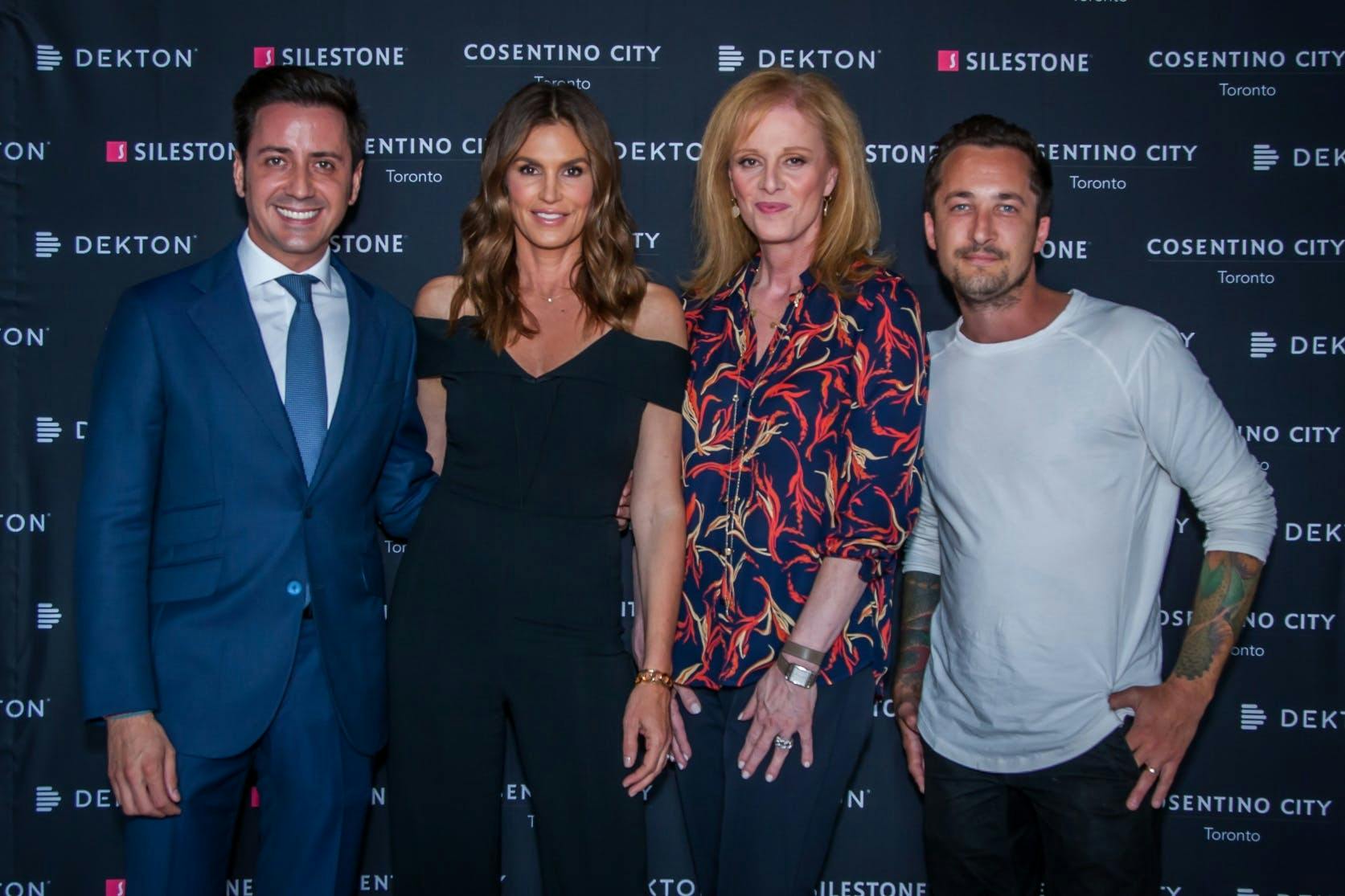 Image 35 of 3. Cosentino CC Toronto Eduardo Cosentino Cindy Crawford Lynda Reeves Grant van Gameren lr 1 in Cosentino City Toronto and Cindy Crawford - Cosentino