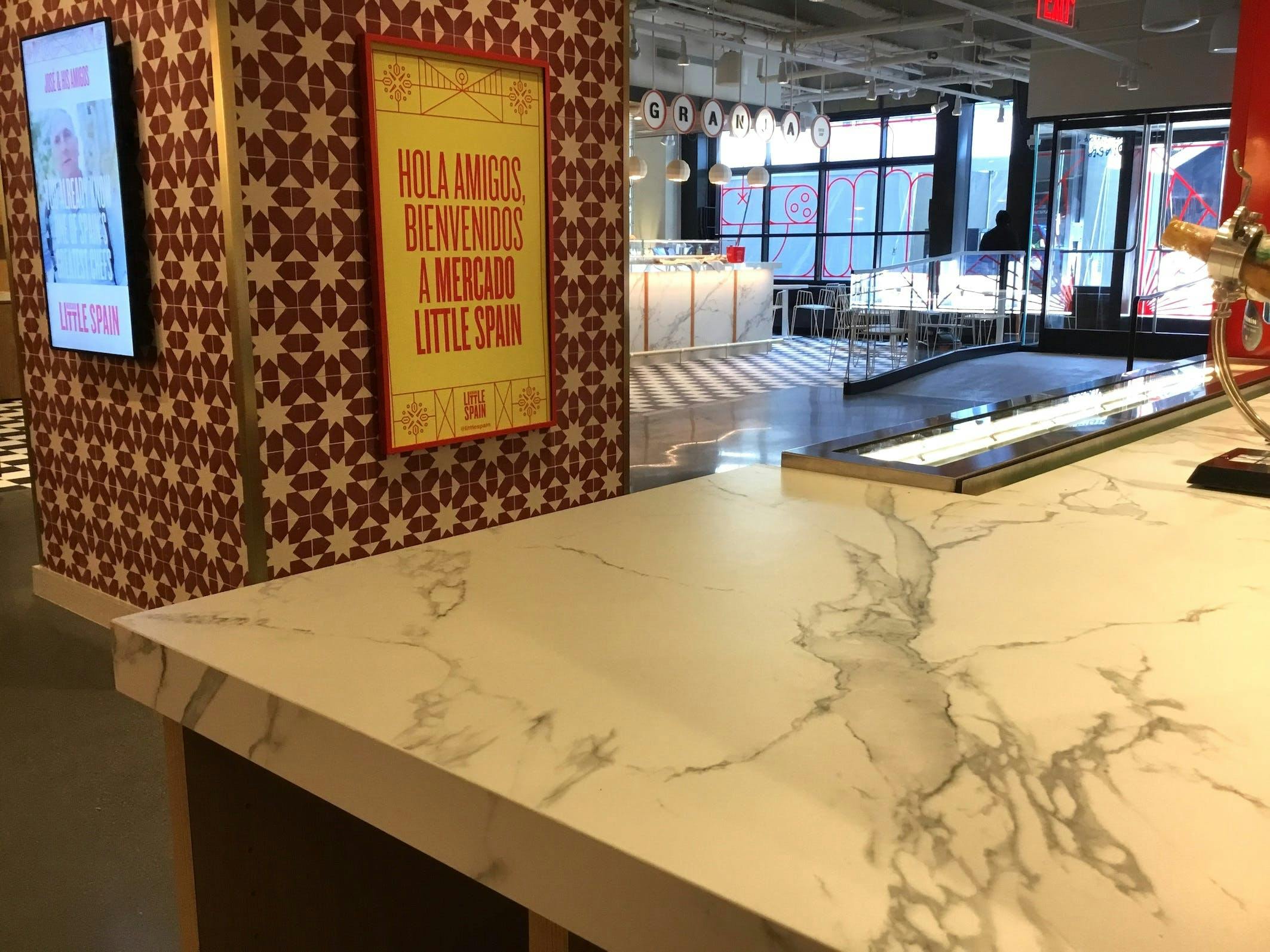 Cosentino Decorates the Newly Opened Mercado Little Spain in New York - Cosentino Cosentino surfaces Mercado Little Spain | Cosentino
