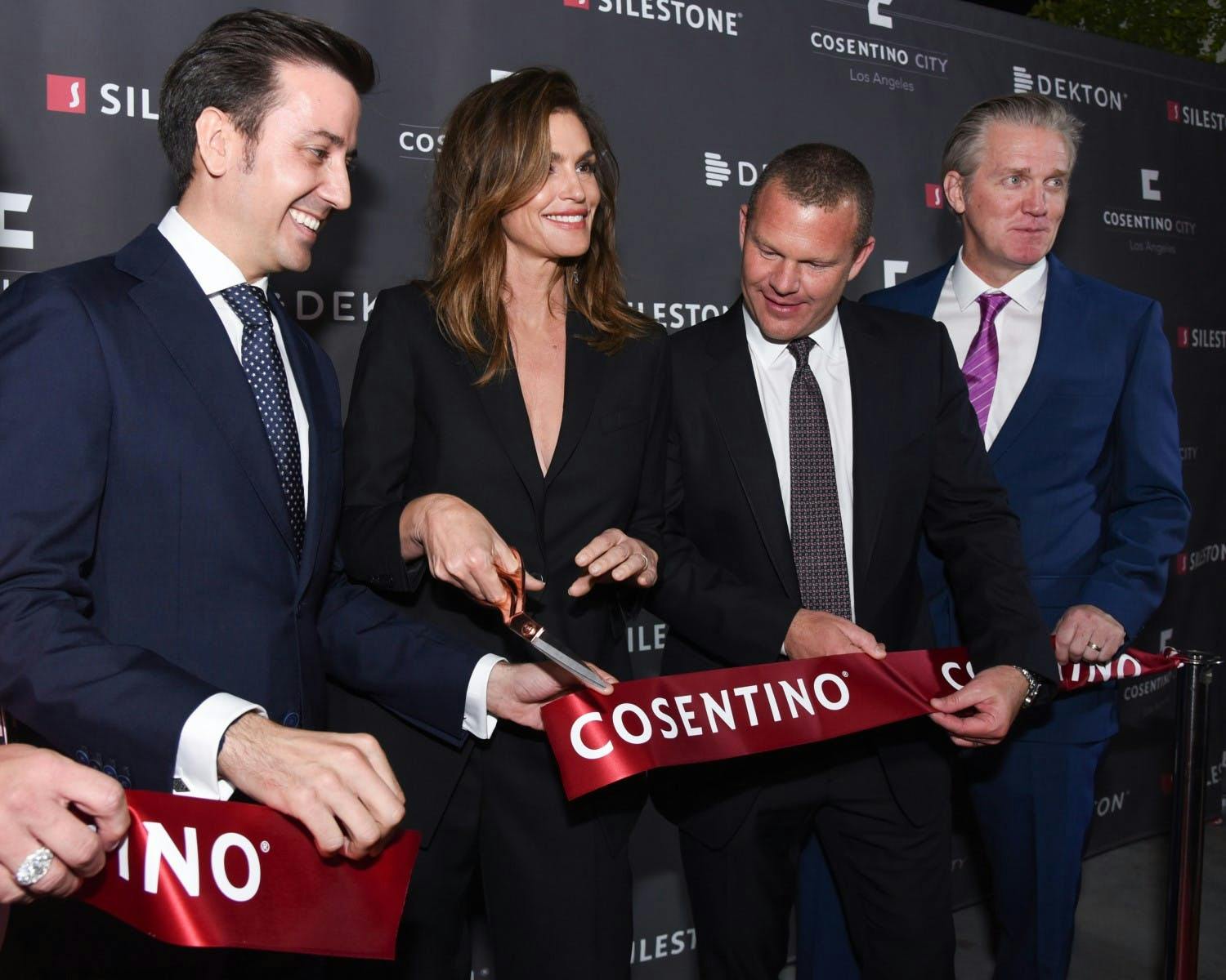 Image 34 of Eduardo Cosentino Cindy Crawford Brandon Calvo Matt Thurston lr 1 in Cindy Crawford hosts Cosentino City Los Angeles Grand Opening - Cosentino