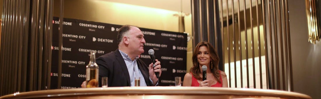 Silestone dazzles with Cindy Crawford and José Andrés