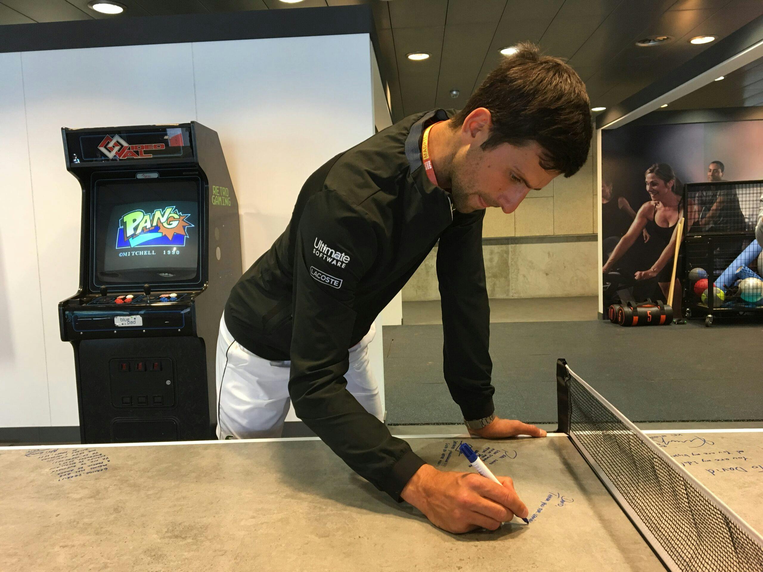 Image 36 of Novak Djokovic Dekton by Cosentino´s ping pong table 1 1 scaled in Dekton® stars at the Mutua Madrid Open - Cosentino