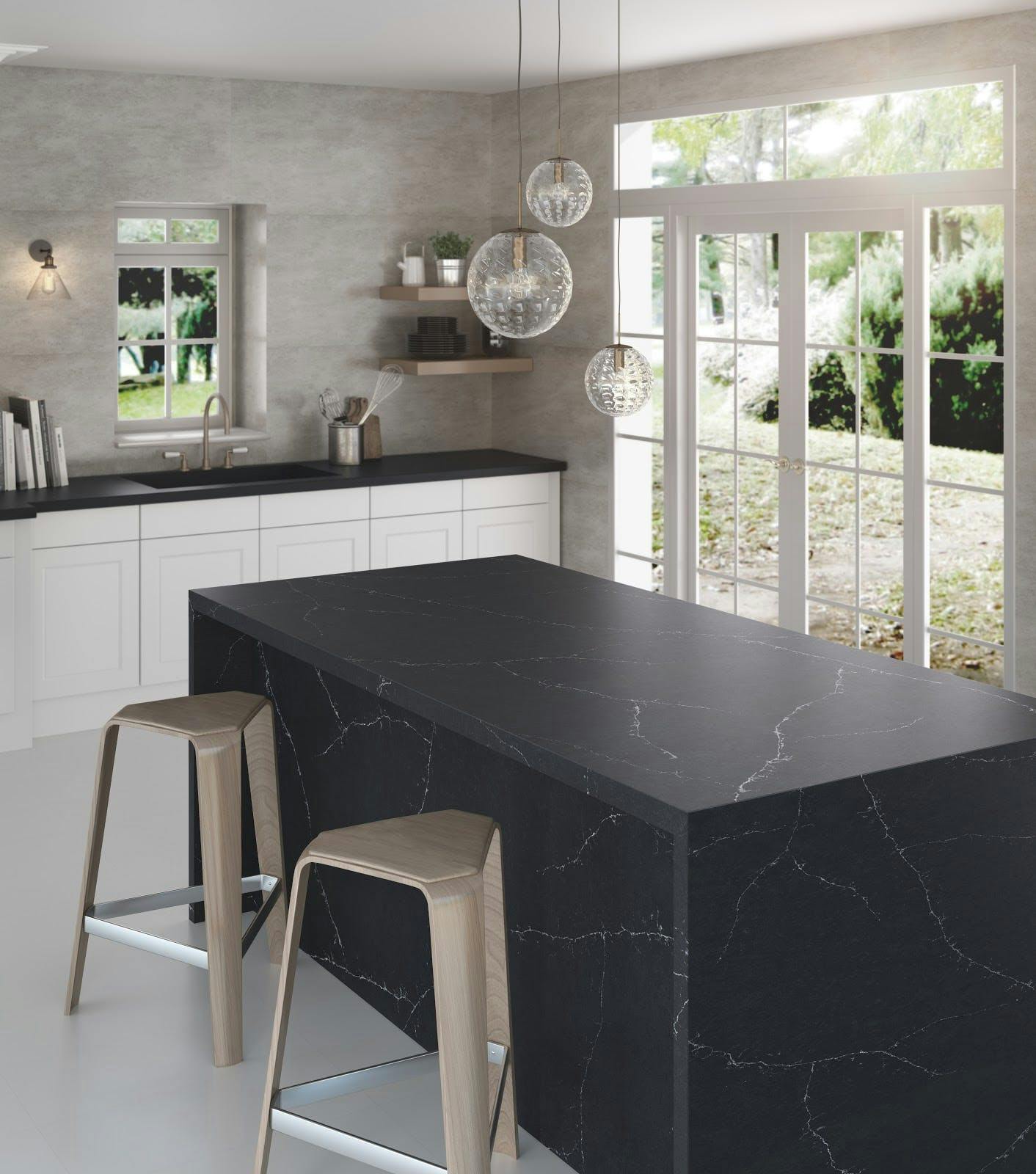 Compact kitchens: Who says they're a disadvantage? - Cosentino RS11272 Silestone Kitchen Eternal Charcoal Soapstone 2 | Cosentino