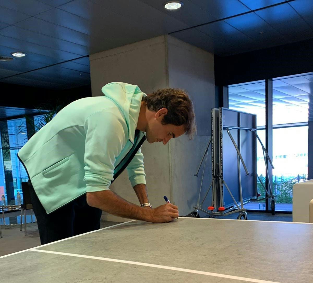 Image 35 of Roger Federer Dekton by Cosentino´s ping pong table blog 1 in Dekton® stars at the Mutua Madrid Open - Cosentino