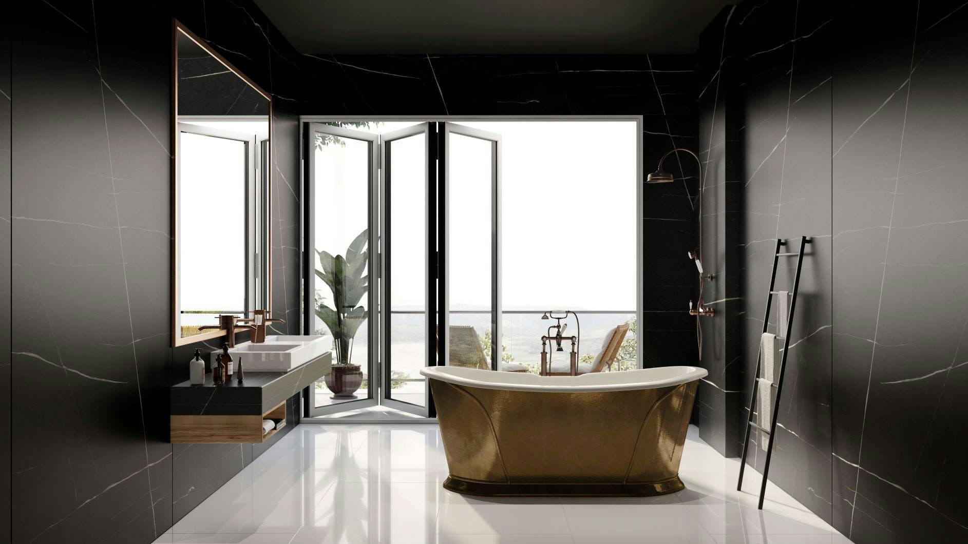 New additions to "Eternal", the best-selling Silestone® colour collection - Cosentino Silestone Eternal Noir Bathroom 1 1 | Cosentino
