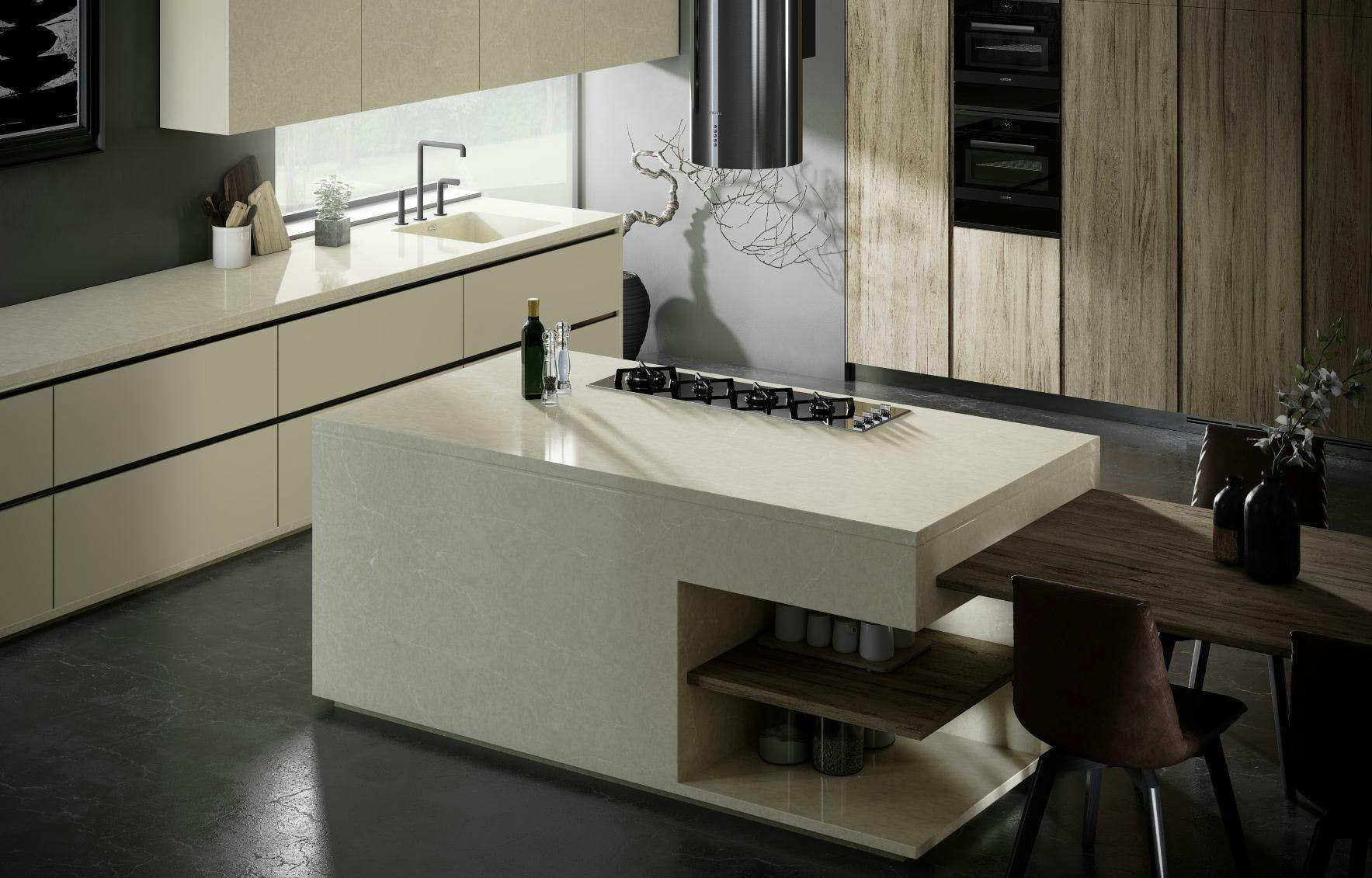 Image 35 of Silestone Silken Pearl Kitchen 2 1 in New additions to "Eternal", the best-selling Silestone® colour collection - Cosentino