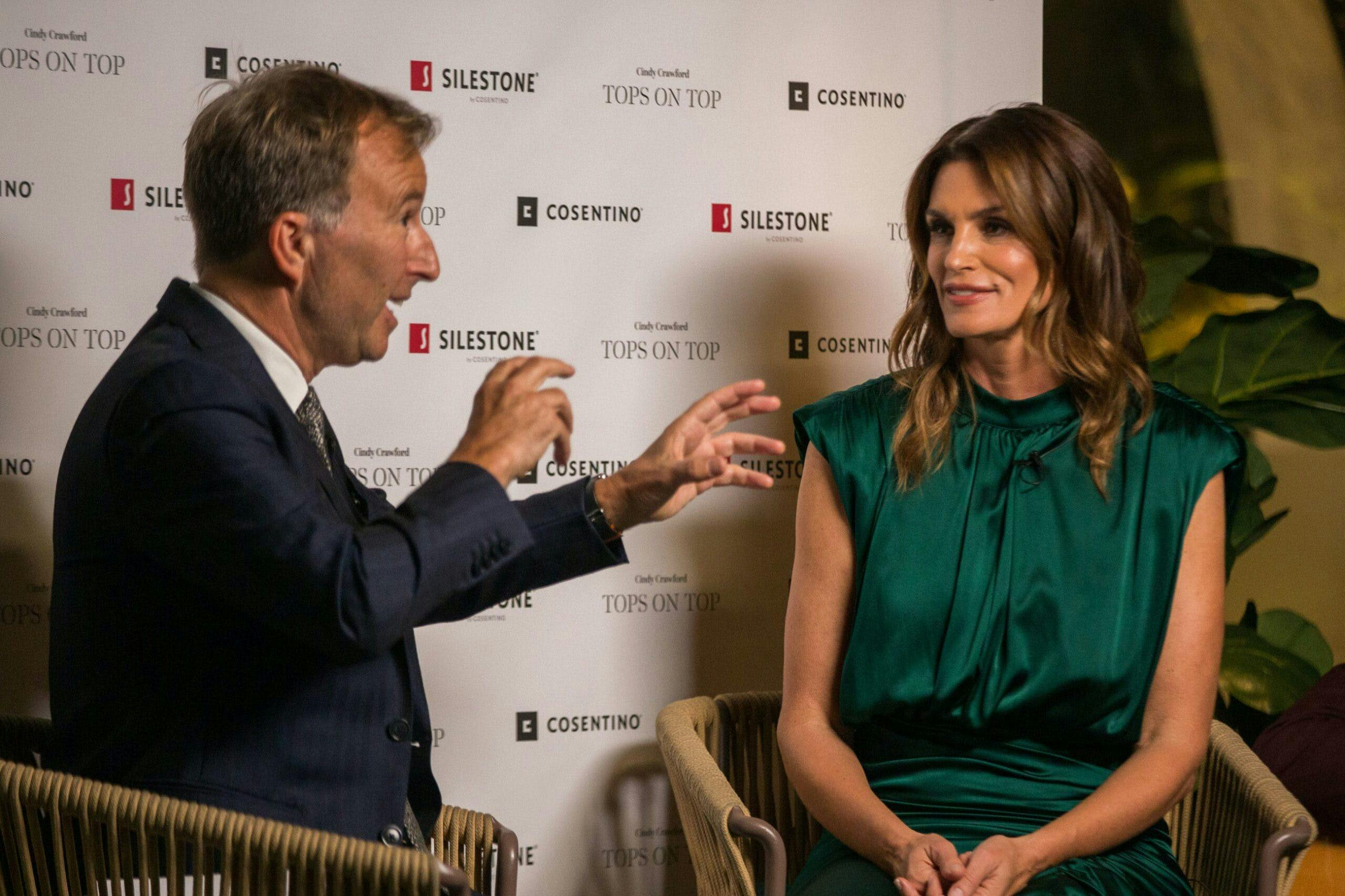 Image 34 of Tony Chambers y Cindy Crawford Silestone Londres 1 scaled in Silestone® Presents its New "Tops on Top 2019" Campaign Featuring Cindy Crawford - Cosentino