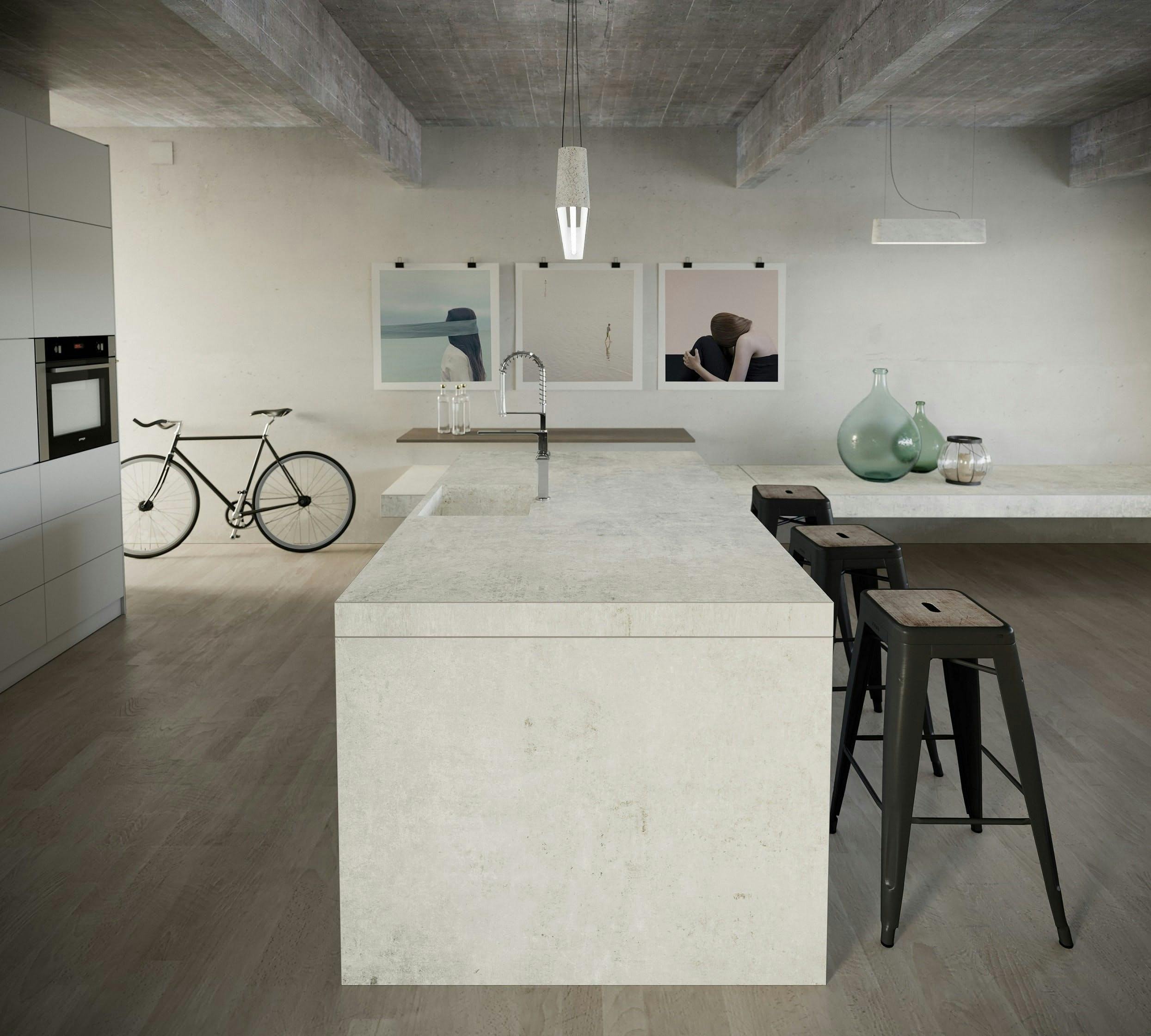 Image 33 of dekton industrial kitchen lunar 3 1 in The Top 7 Kitchen Makeover Trends - Cosentino