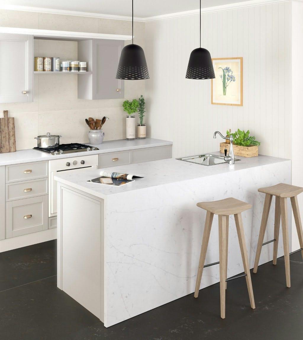Compact kitchens: Who says they're a disadvantage? - Cosentino silestone kitchen eternal statuario 3 2 | Cosentino