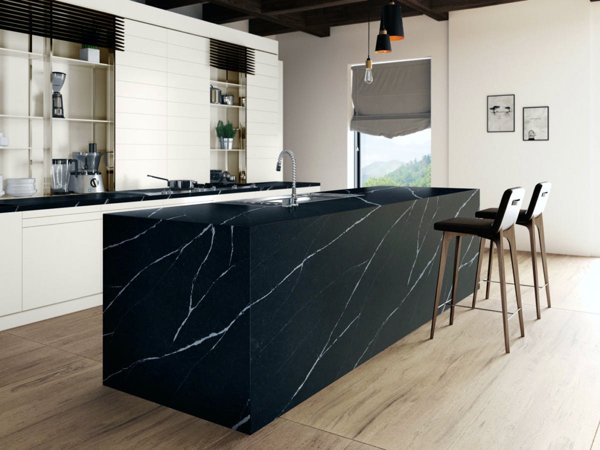 Black and white kitchens - Cosentino silestone kitchen europea eternal marquina 2 | Cosentino