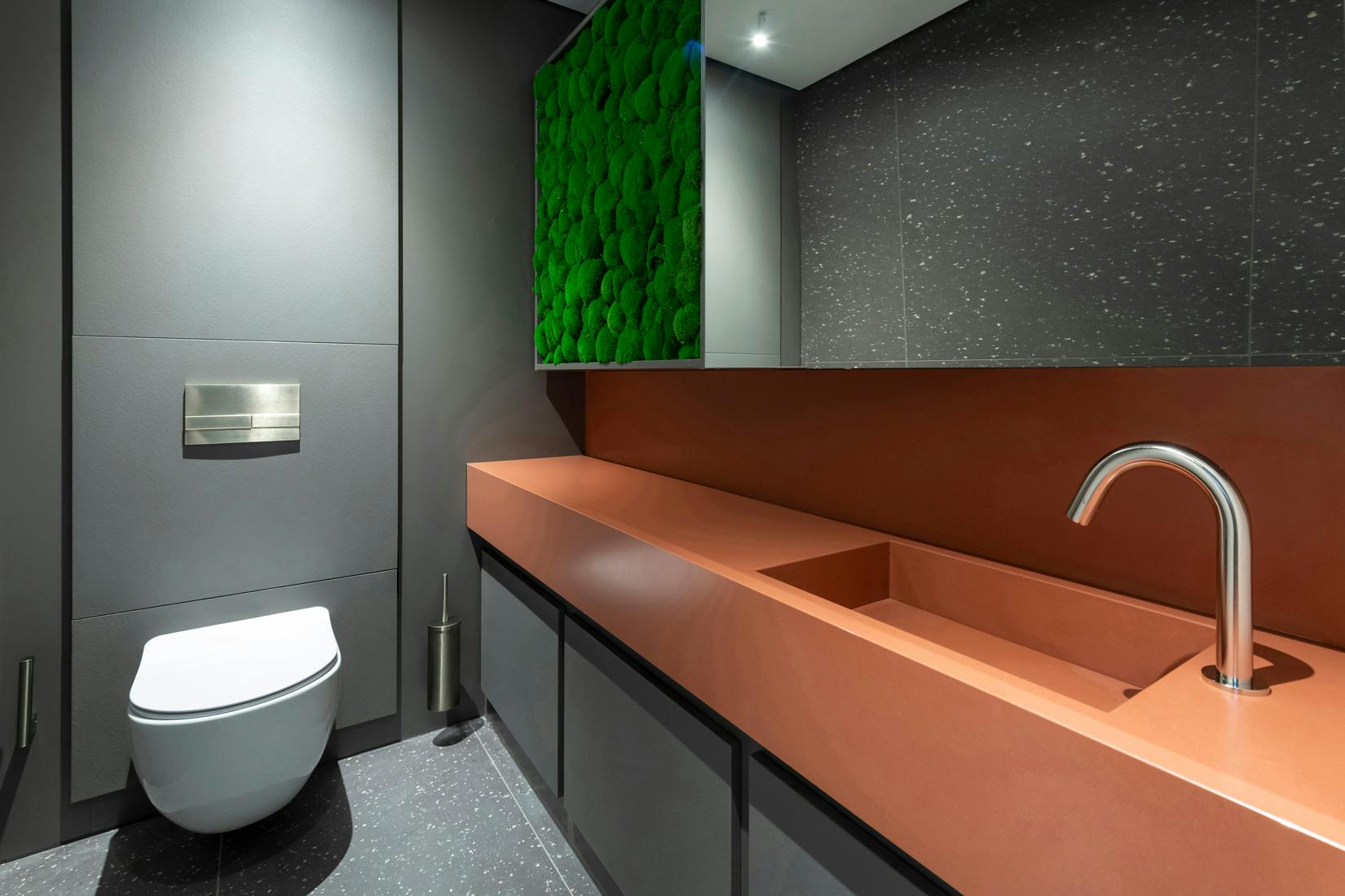 Image 32 of superloos 4.jpg?auto=format%2Ccompress&ixlib=php 3.3 in Sustainable washbasins in Mediterranean colours and modern design for the groundbreaking Superloo bathrooms - Cosentino