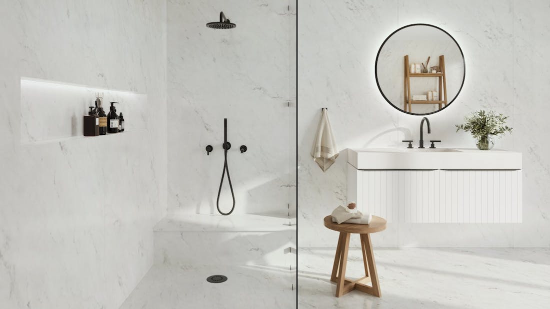 Image 34 of Salina Bathroom 1.jpg?auto=format%2Ccompress&fit=crop&ixlib=php 3.3 in The marble-look white colour trend is back with a bang in 2023 - Cosentino