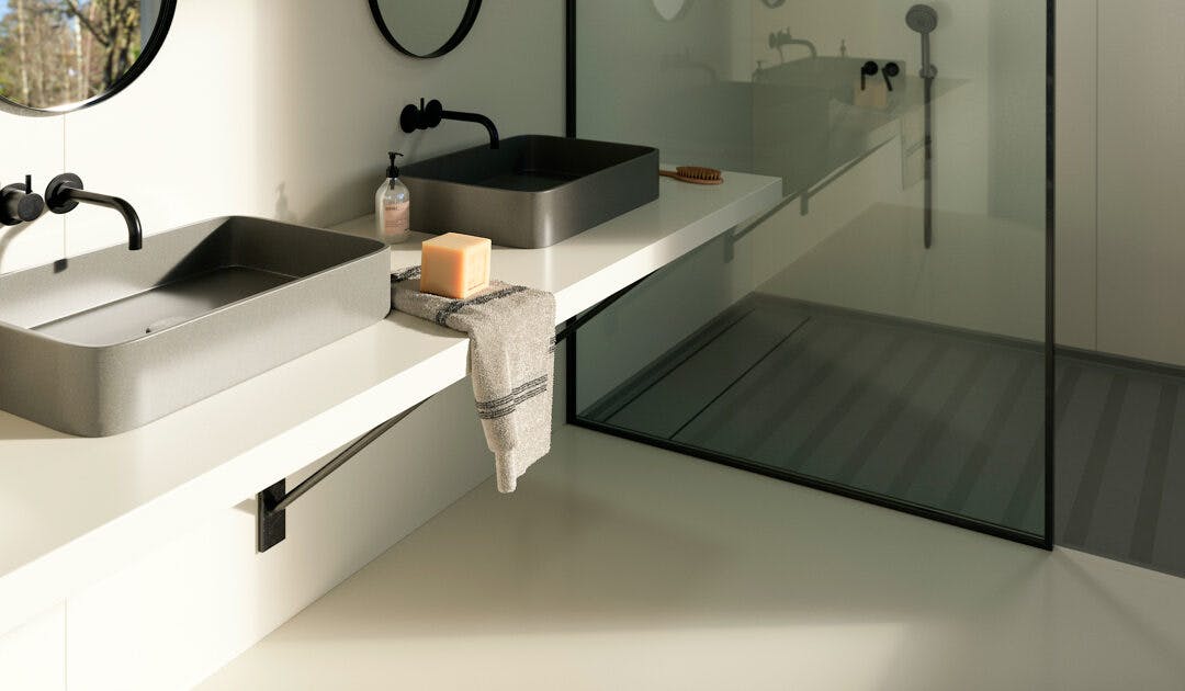 Image 36 of Img Silestone Bathroom Faro White v2 e1680261200626.jpg?auto=format%2Ccompress&ixlib=php 3.3 in Washbasins and shower trays are set to revolutionise your bathroom - Cosentino