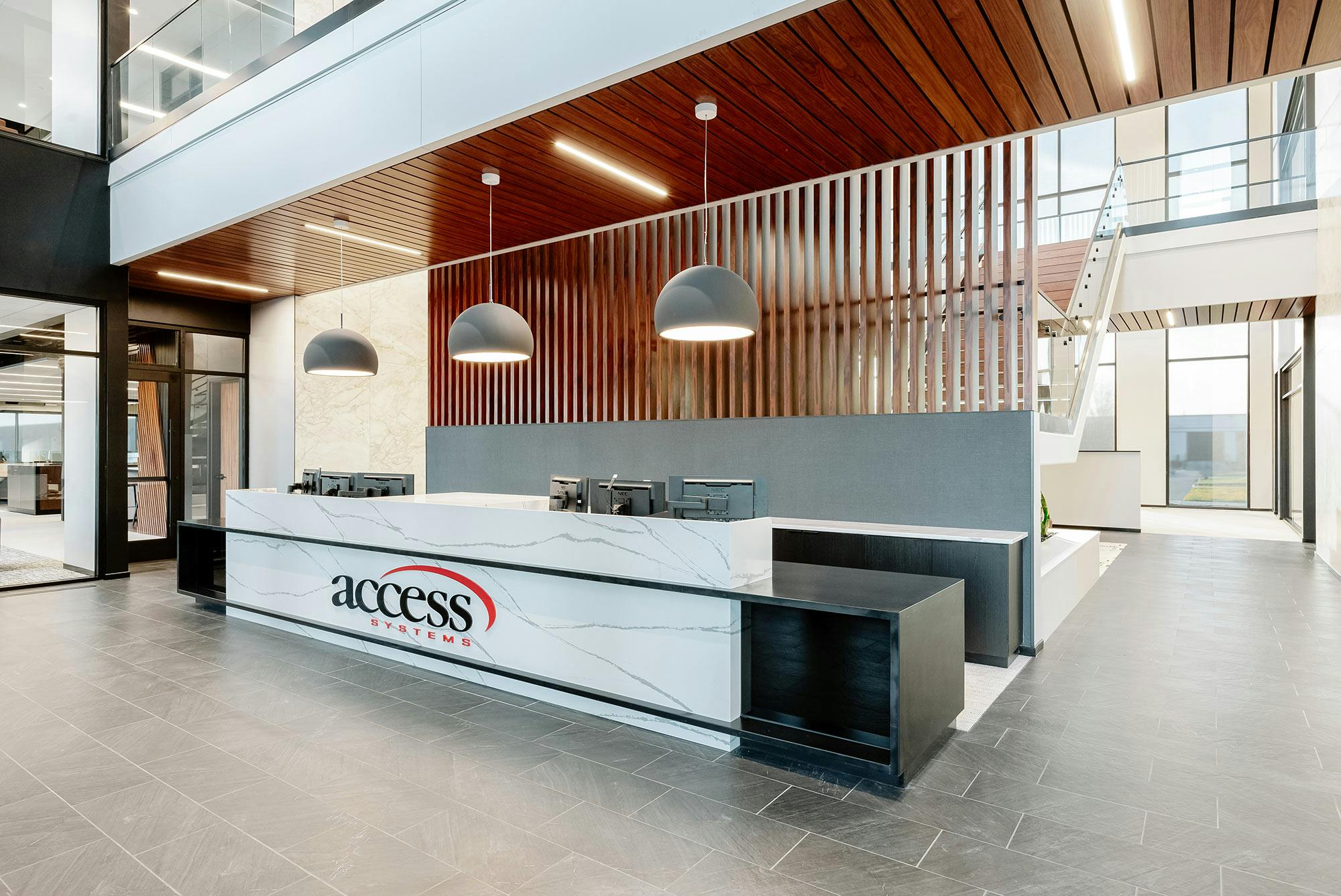 Dekton and Silestone Offer High-End Finishes to the Access Systems Headquarters