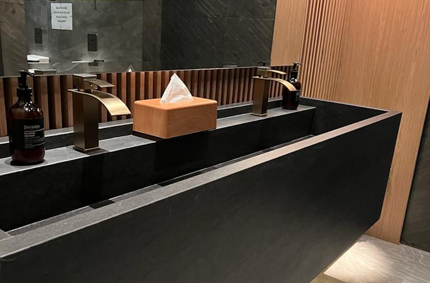 Image 60 of Maystar Restaurant bathroom.jpg?auto=format%2Ccompress&ixlib=php 3.3 in Two Dekton colours to match wood in kitchens and bathrooms - Cosentino